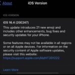 Ios 16.4 update page in ihpone 14 pro screenshot