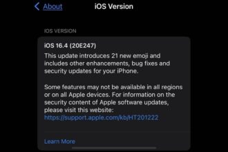 Ios 16.4 update page in ihpone 14 pro screenshot