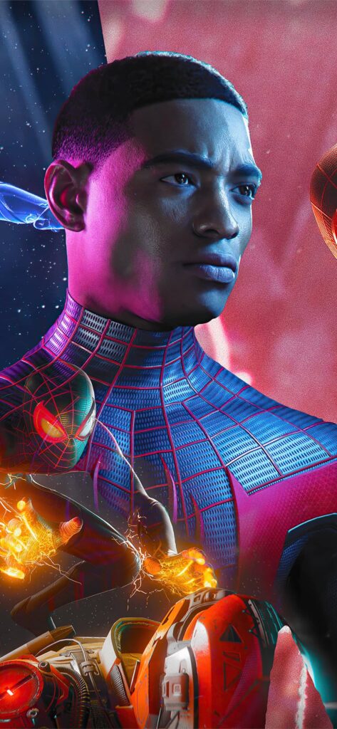 Miles Morales Face Without Spider man Mask, a Wallpaper for iOS