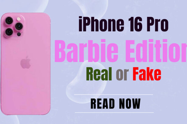 Pink i phone backside and text iphone 16 pro barbie edition real or fake