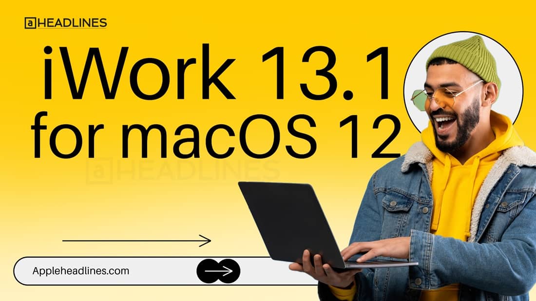 Text iwork 13.1 for macos 12 and the man with laptop