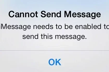 iMessage Needs to be Enabled to Send This Message